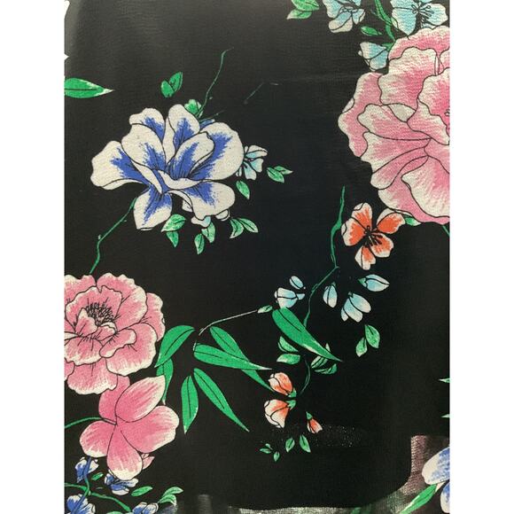 TORRID Black Floral PALAZZO Pants - Size 1 - Picture 4 of 4